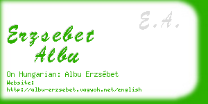 erzsebet albu business card