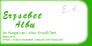 erzsebet albu business card